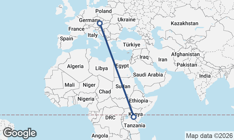 Vienna to Nairobi