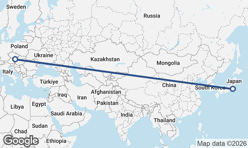 Vienna to Tokyo