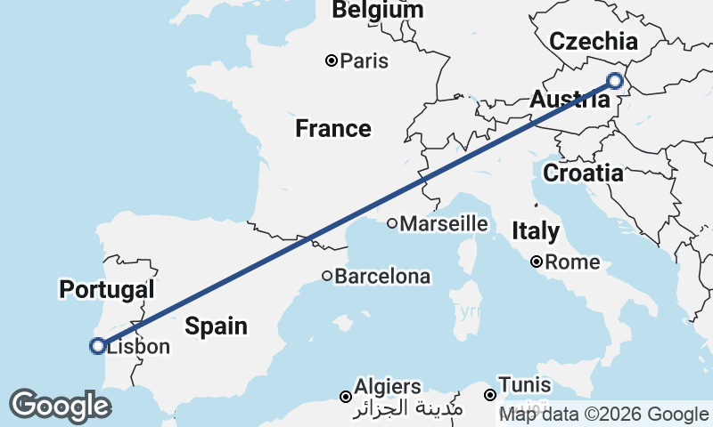 Vienna to Lisbon