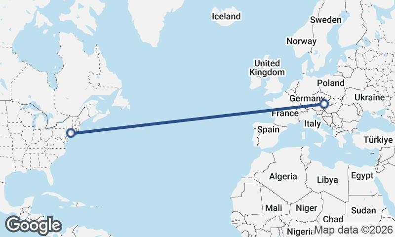 Vienna to New York