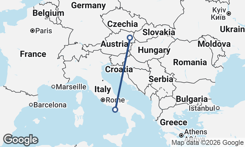 Vienna to Naples