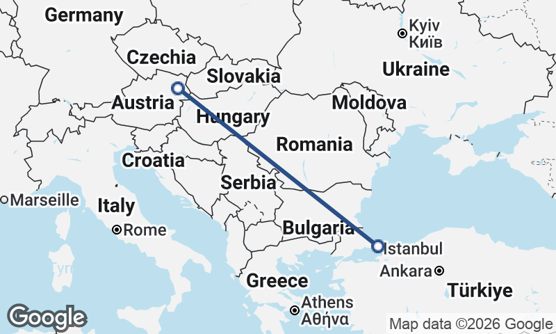 Vienna to Istanbul