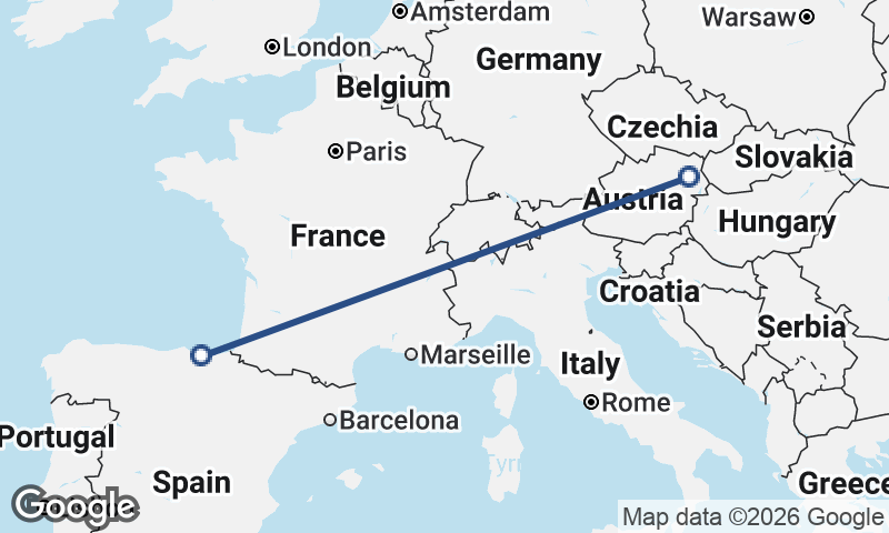 Vienna to Bilbao