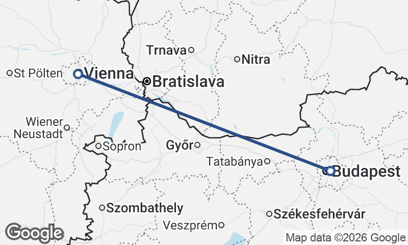 Vienna to Budapest