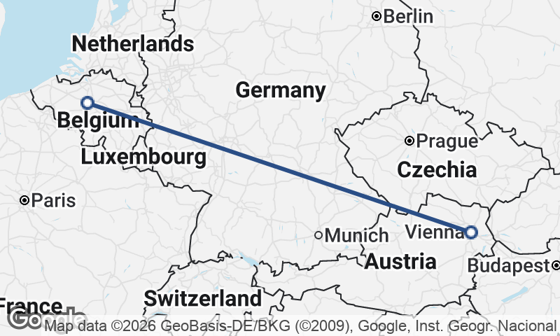 Vienna to Brussels