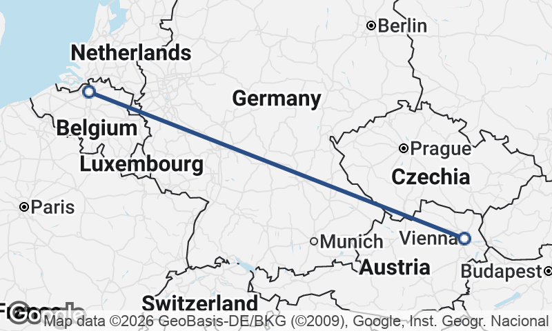 Vienna to Antwerp