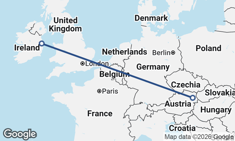 Vienna to Dublin