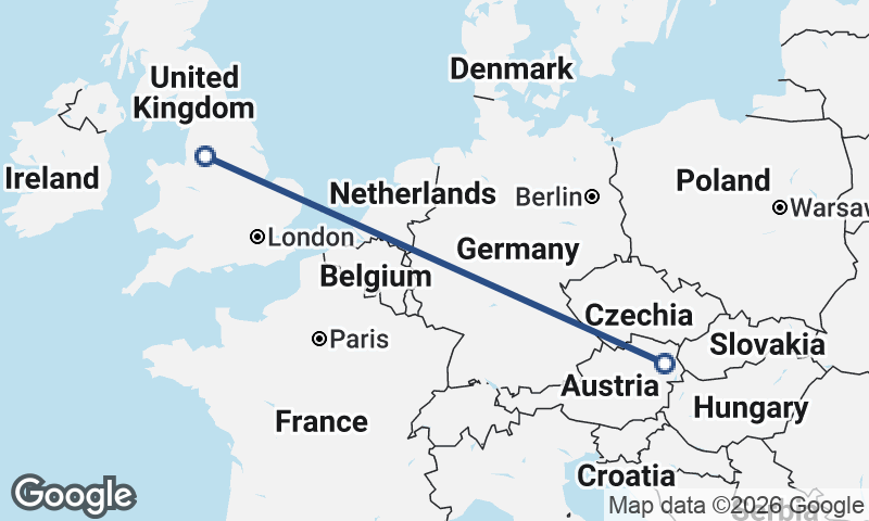 Vienna to Manchester