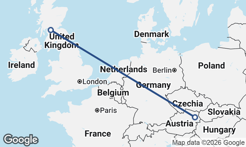 Vienna to Glasgow