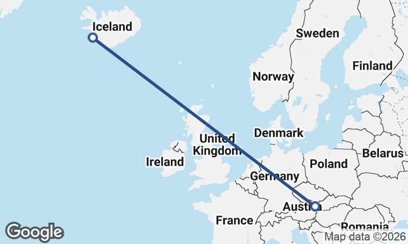 Vienna to Reykjavík