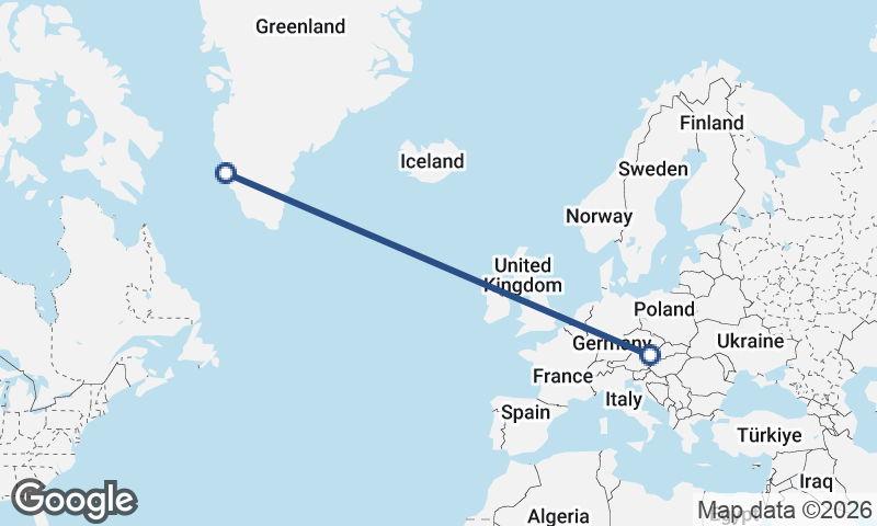 Vienna to Nuuk