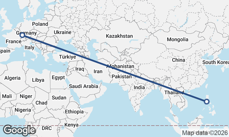 Strasbourg to Manila