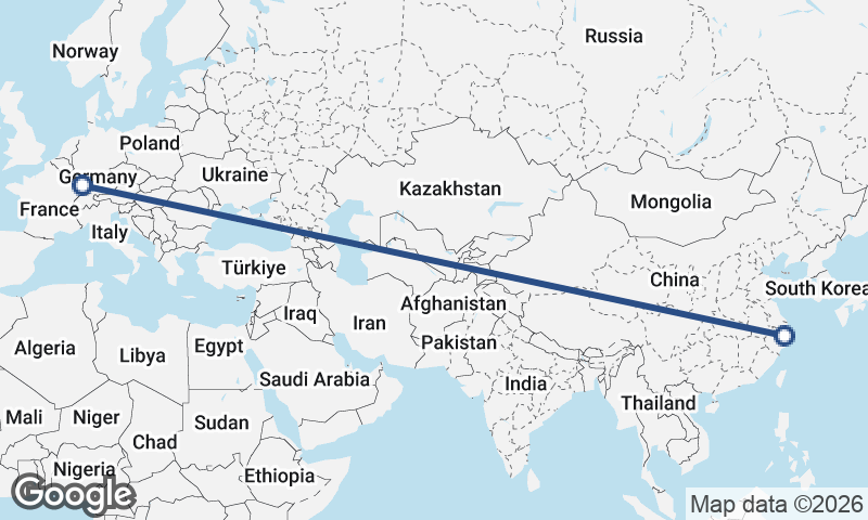 Strasbourg to Ningbo