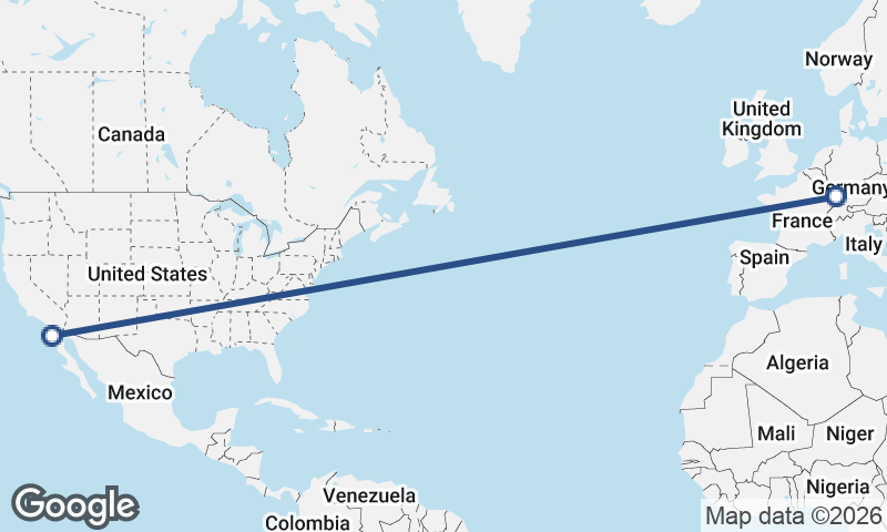 Strasbourg to Ensenada
