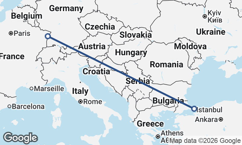 Strasbourg to Istanbul