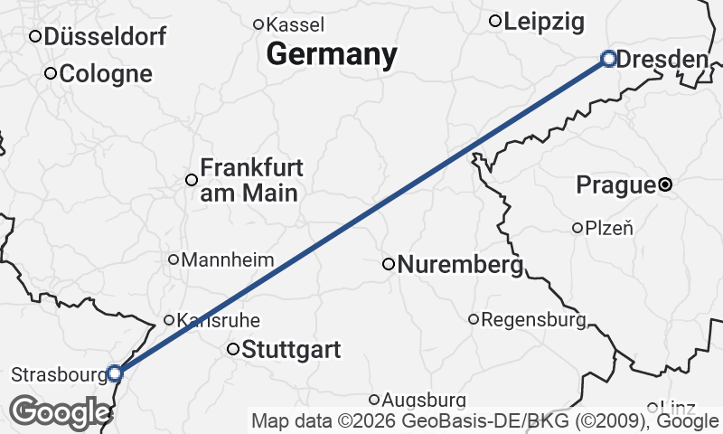 Strasbourg to Dresden