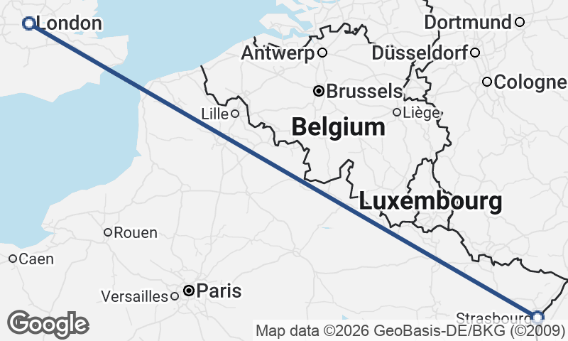 Strasbourg to London