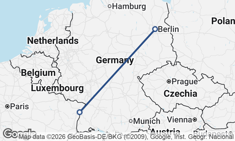 Strasbourg to Berlin