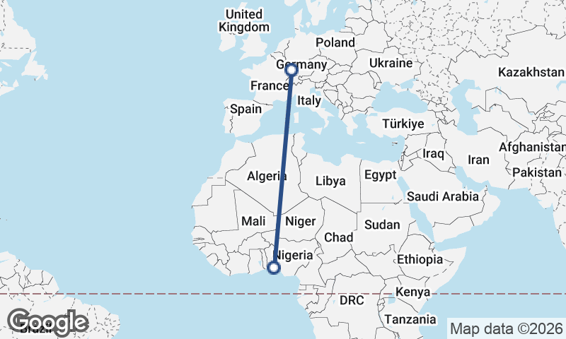Strasbourg to Lagos