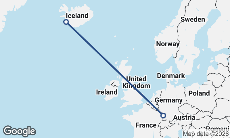 Strasbourg to Reykjavík