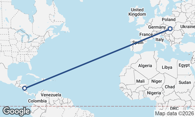 Slovakia to Nicaragua
