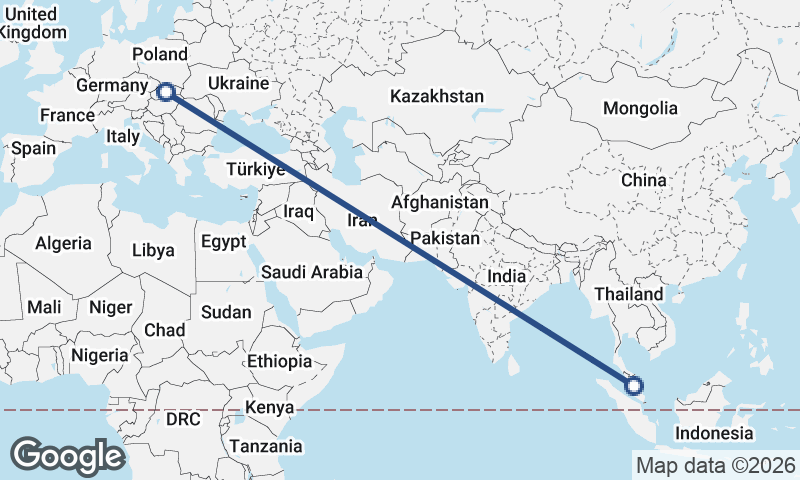 Slovakia to Malaysia