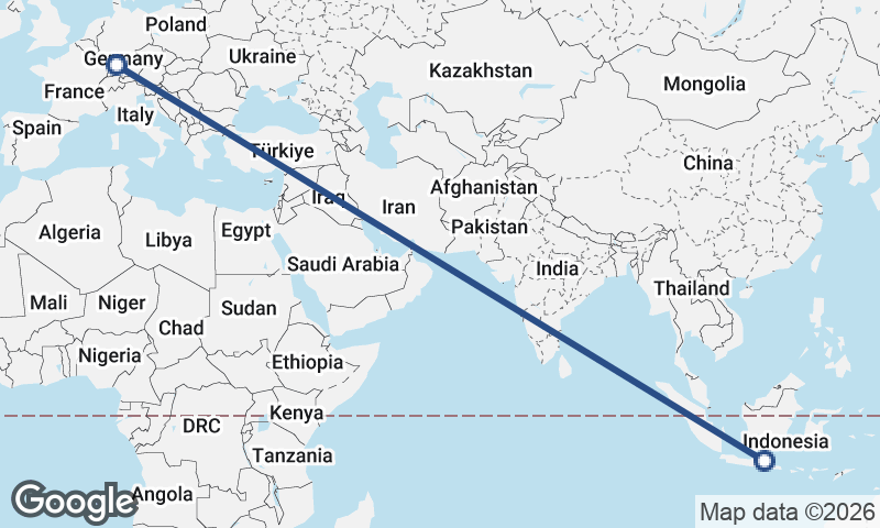 Stuttgart to Surabaya