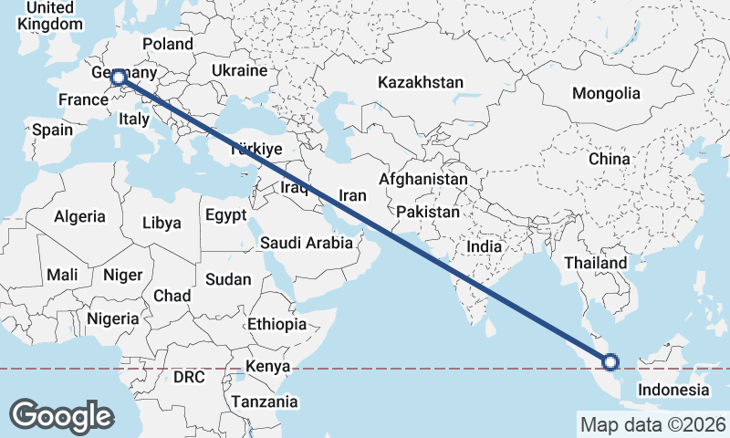 Stuttgart to Singapore