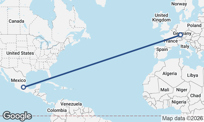 Stuttgart to Mexico City