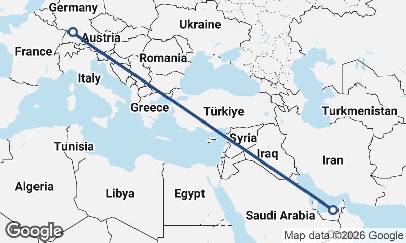 Stuttgart to Abu Dhabi
