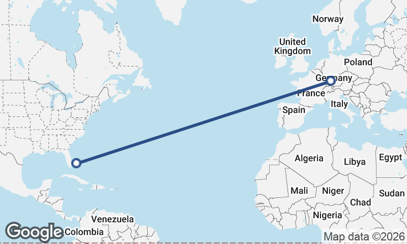 Stuttgart to Freeport City