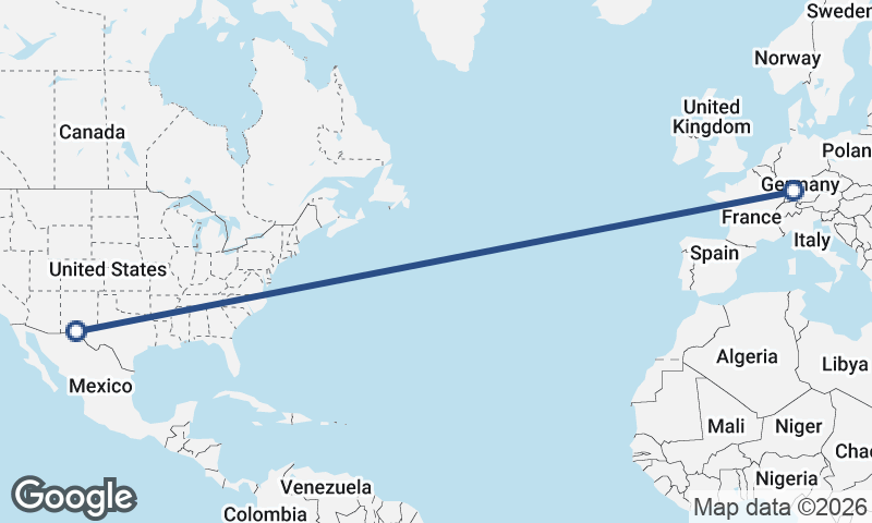 Stuttgart to Juárez