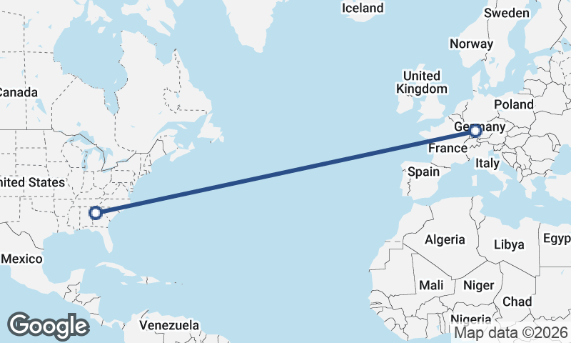 Stuttgart to Atlanta