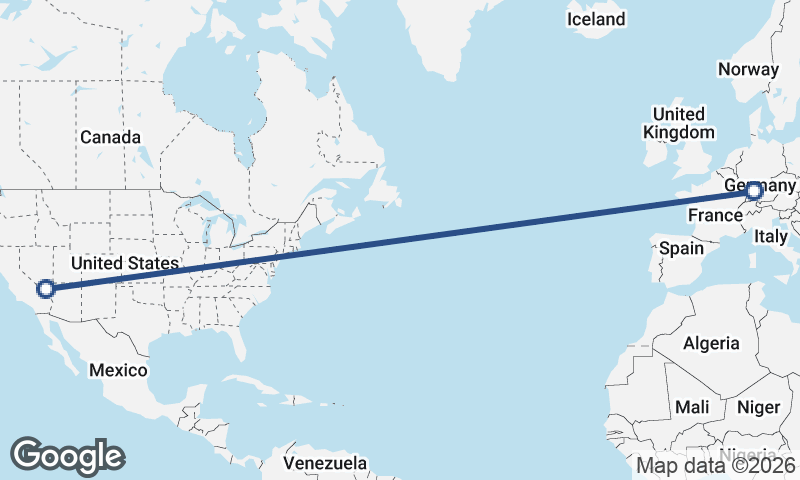Stuttgart to Las Vegas