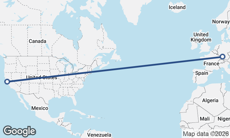 Stuttgart to San Francisco