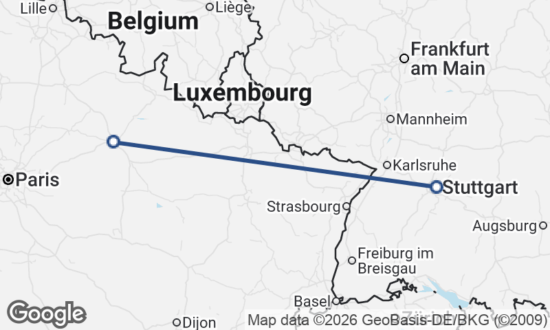 Stuttgart to Reims