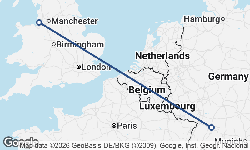 Stuttgart to Liverpool