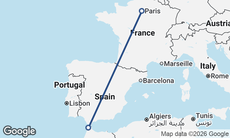 Paris to Tangier