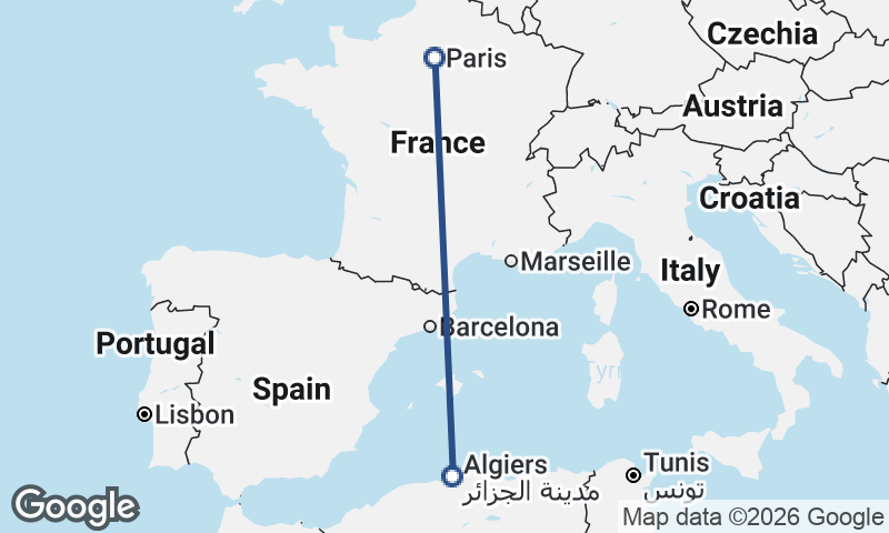 Paris to Algiers