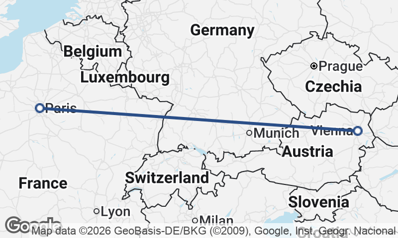 Paris to Vienna