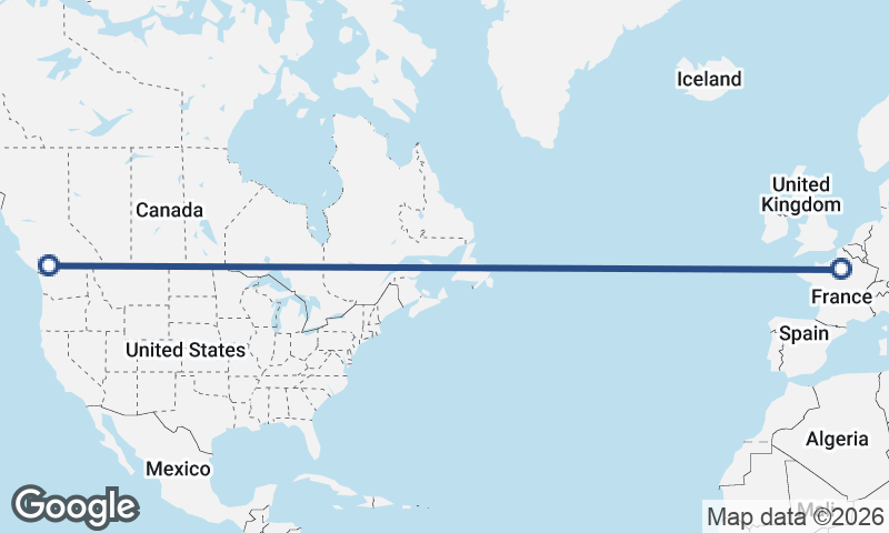 Paris to Vancouver