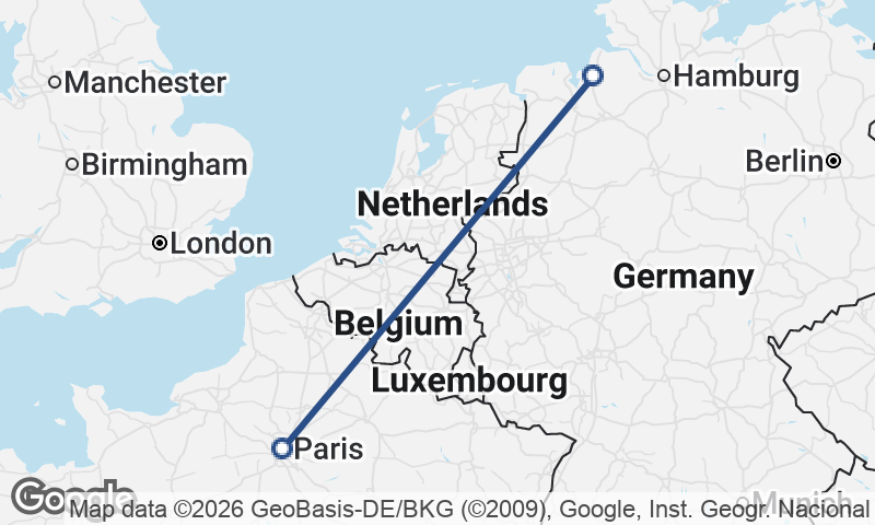 Paris to Bremerhaven