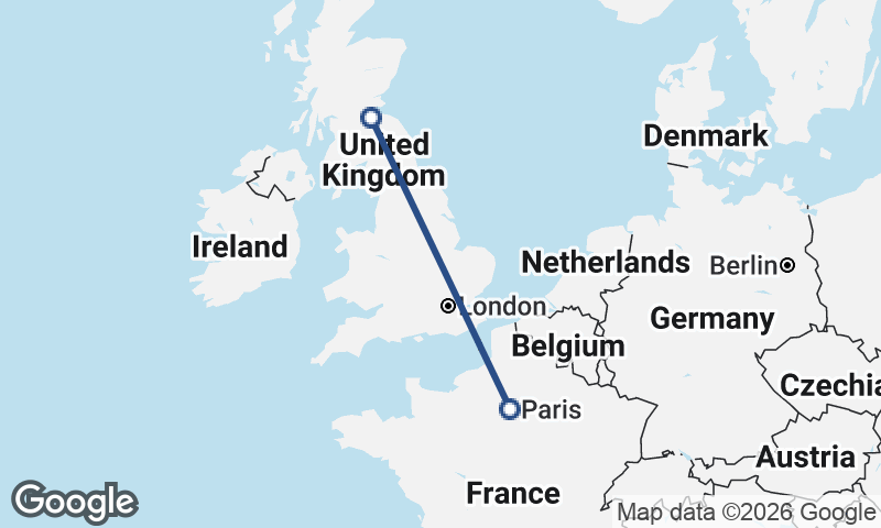 Paris to Edinburgh