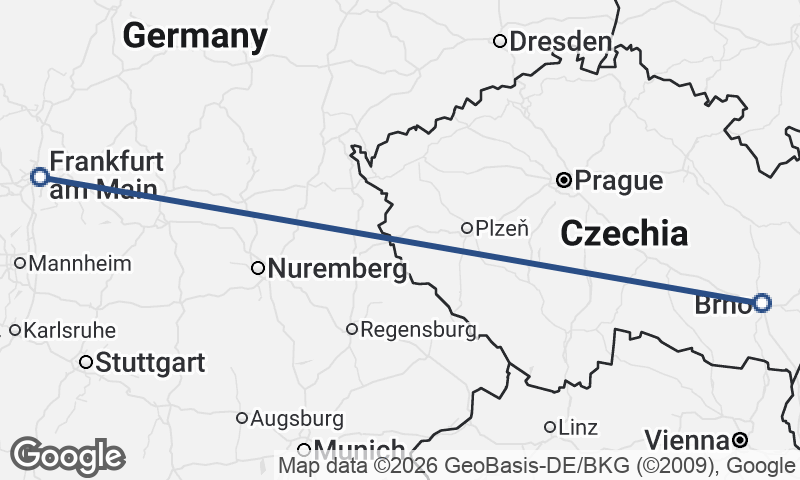 Brno to Frankfurt