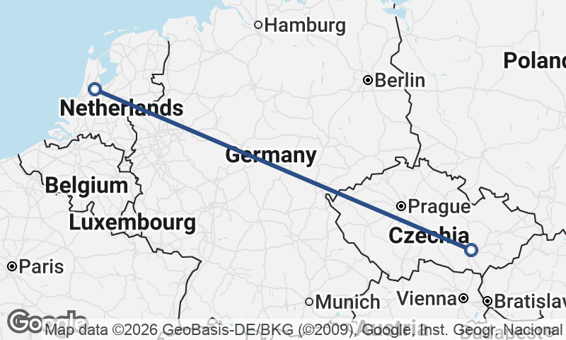 Brno to Amsterdam