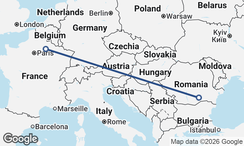 Reims to Bucharest