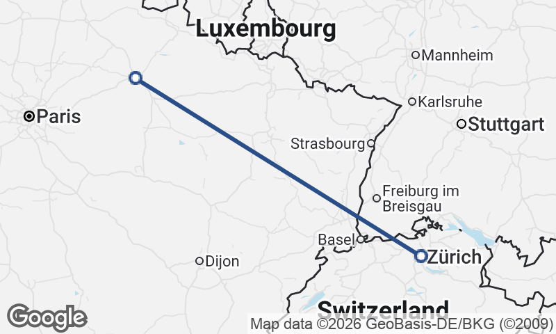Reims to Zürich