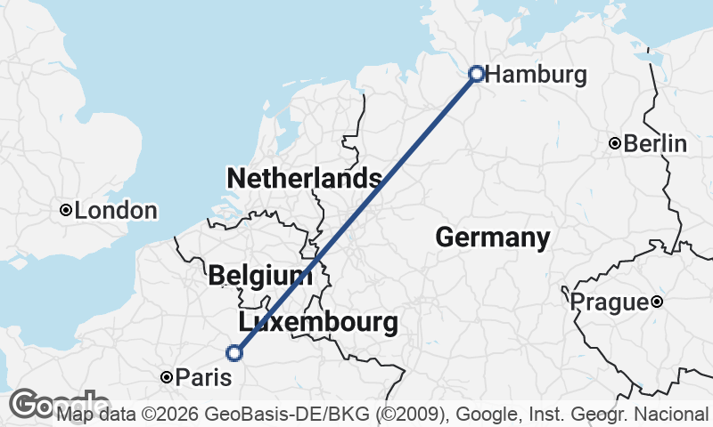 Reims to Hamburg
