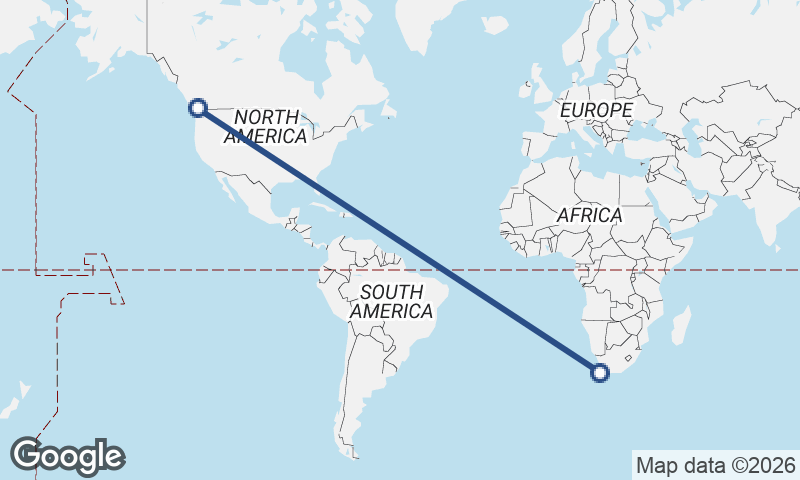 Vancouver to Cape Town