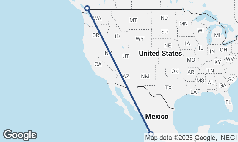 Vancouver to Manzanillo